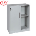 Half height three shelves aisle metal sliding door steel filing storage cabinets